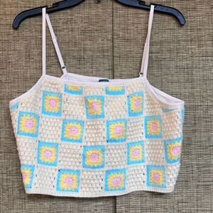 Wild Fable crochet crop cami top